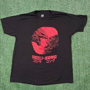 GODZILLA VS KONG GRAPHIC T Shirt Men's Size XL Black Short Sleeve Movie Tee